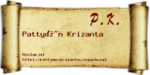 Pattyán Krizanta névjegykártya